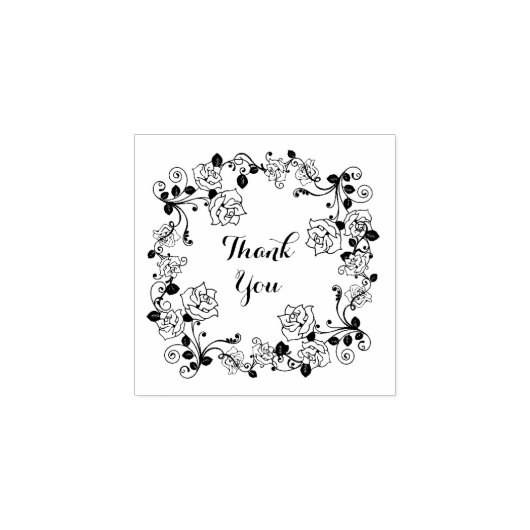 Antiek Roos Dank u Stempel (Afrduk)