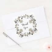 Antiek Roos Dank u Sticker (Envelop)