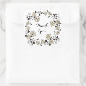 Antiek Roos Dank u Sticker (Tas)