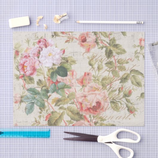 Antiek Roos Decoupage & Tissue Paper Pink Tissuepapier (Craft)