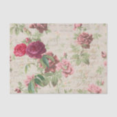 Antiek Roos Decoupage & Tissue Papier Donkerroze (Voorkant)