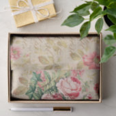 Antiek Roos Decoupage & Tissue Papier Roze & Cream (Geschenk)