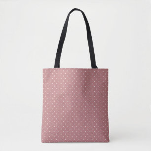 Antiek Roos en witte stippen 2 Tote Bag