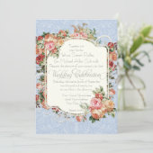  Antiek Roos Floral Bouquet Kaart (Staand voorkant)