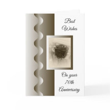 Antiek Roos Gepersonaliseerd 70ste Jubileum voor b