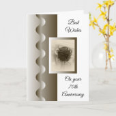 Antiek Roos Gepersonaliseerd 70ste Jubileum voor b Kaart (Gele Bloem)