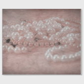  Antiek Roos Gold White Pearls Waterverf Cadeaupapier (Vlak)