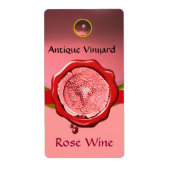 ANTIEK ROOS GRAPE WINE RED WAX SEAL, Roze Etiket (Voorkant)