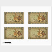 Antiek Roos (groen) Bookplate Rechthoekige Sticker (Vel)