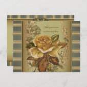 Antiek Roos (groen) Gepersonaliseerd Briefkaart (Voorkant / Achterkant)