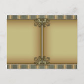 Antiek Roos (groen) Gepersonaliseerd Briefkaart (Achterkant)