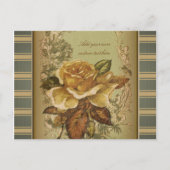 Antiek Roos (groen) Gepersonaliseerd Briefkaart (Voorkant)