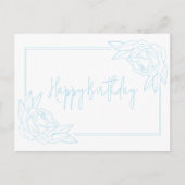 Antiek Roos Happy Birthday Briefkaart (Voorkant)