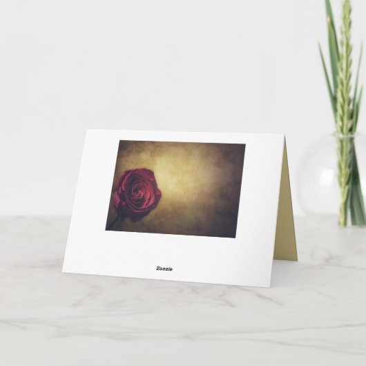 Antiek Roos met Gold Background Personaliseer Kaart (Achterkant)