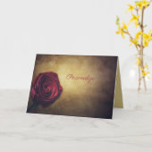 Antiek Roos met Gold Background Personaliseer Kaart (Gele Bloem)