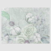 Antiek Roos met katoen Tissuepapier (Voorkant)