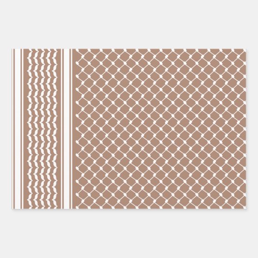 Antiek Roos Palestijns Keffiyeh Patroon Ontwerp Inpakpapier Vel (Voorkant 2)