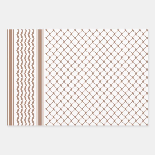 Antiek Roos Palestijns Keffiyeh Patroon Ontwerp Inpakpapier Vel (Voorkant)