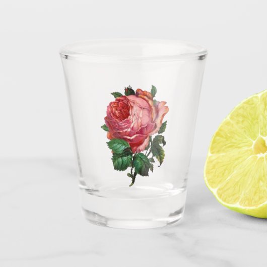 Antiek Roos Shot Glas (Voorkant)