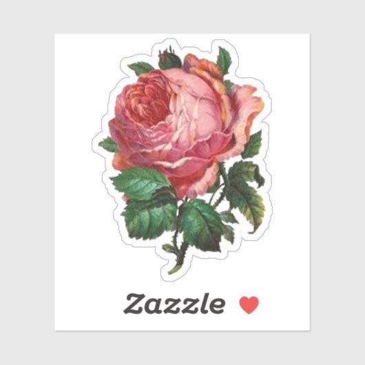 Antiek Roos sticker (Vel)