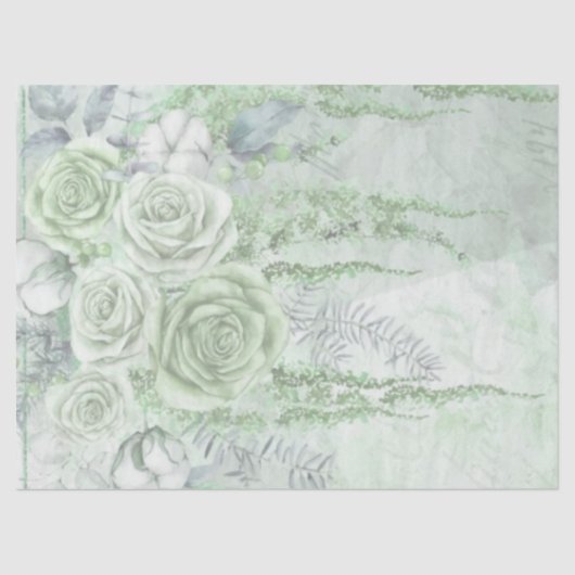 Antiek Roos Tissuepapier (Voorkant)