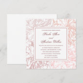 Antiek Roos Uitnodiging (Voorkant / Achterkant)