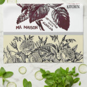 Antiek Roos - Uw keuze voor tekst Theedoek (Gevouwen)