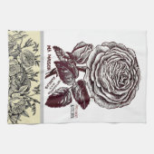 Antiek Roos - Uw keuze voor tekst Theedoek (Horizontaal)