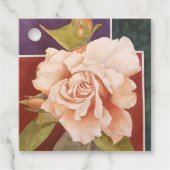 Antiek Roos ventilator Bedankjes Labels (Voorkant)