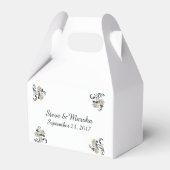 Antiek Roos Vierbox Bedankdoosjes (Voorkant Zijde)