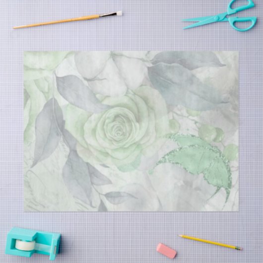  Antiek Roos vlinderdebreuk Tissuepapier (Craft)