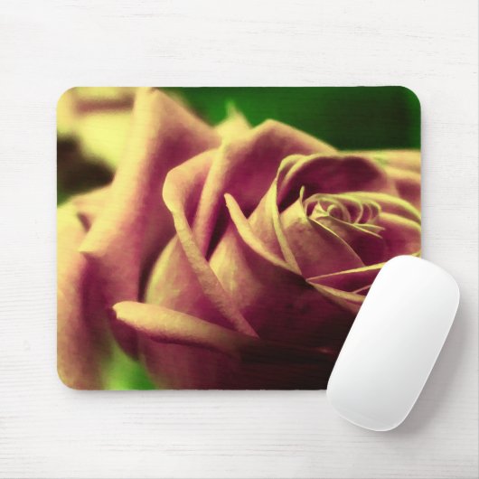  Antiek Roos Vloer Mousepad Muismat (Met muis)