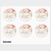 Antiek Roos Vrijgezellenfeest Ronde Sticker (Vel)