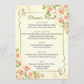 Antiek Roos Wedding Menu 5 x 7 (Voorkant)