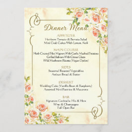 Antiek Roos Wedding Menu 5 x 7