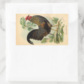 Antiek Rooster-leder Rechthoekige Sticker (Tas)