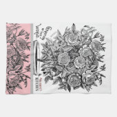 Antiek rosebush - Uw keuze voor tekstoproze Theedoek (Horizontaal)