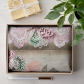 Antiek Roses Butterflies en Lace Tissuepapier (Geschenk)