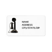 ANTIEK ROTERENDE TELEFOONADRESLABELS ETIKET (Voorkant)