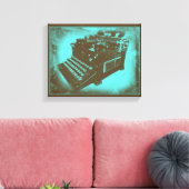 Antiek Royal No 10 Typewriter Verpakt Canvas Art (Insitu (Woonkamer))