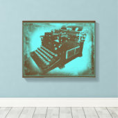 Antiek Royal No 10 Typewriter Verpakt Canvas Art (Insitu (Houten vloer))