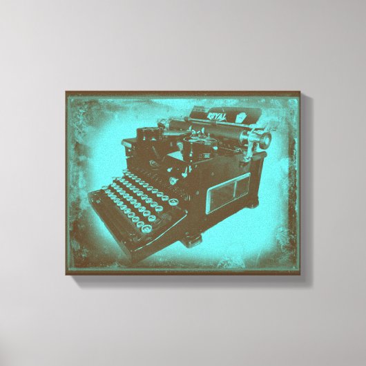 Antiek Royal No 10 Typewriter Verpakt Canvas Art (Voorkant)
