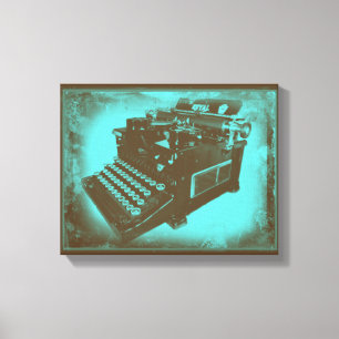 Antiek Royal No 10 Typewriter Verpakt Canvas Art Afdruk