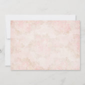 Antiek Roze  Angel Baptisme 1e verjaardag Kaart (Achterkant)