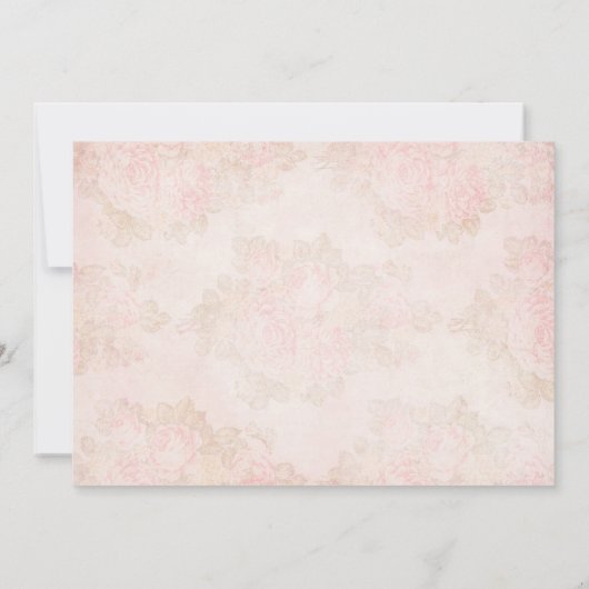 Antiek Roze  Angel Baptisme 1e verjaardag Kaart (Achterkant)