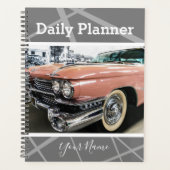 Antiek roze auto - Daily Planner - HAMbWG (Voorkant)