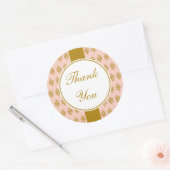 Antiek Roze Bedankt Stickers (Envelop)