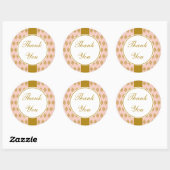 Antiek Roze Bedankt Stickers (Vel)
