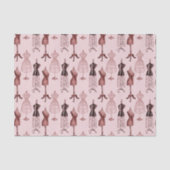 Antiek roze dress-formulieren tissuepapier (Voorkant)