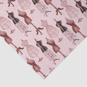 Antiek roze dress-formulieren tissuepapier (Detail)